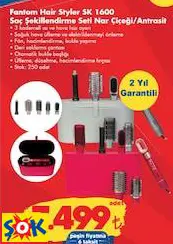 FANTOM HAİR STYLER SK 1600 SAÇ ŞEKİLLENDİRME SETİ NAR ÇİÇEĞİ/ANTRASİT